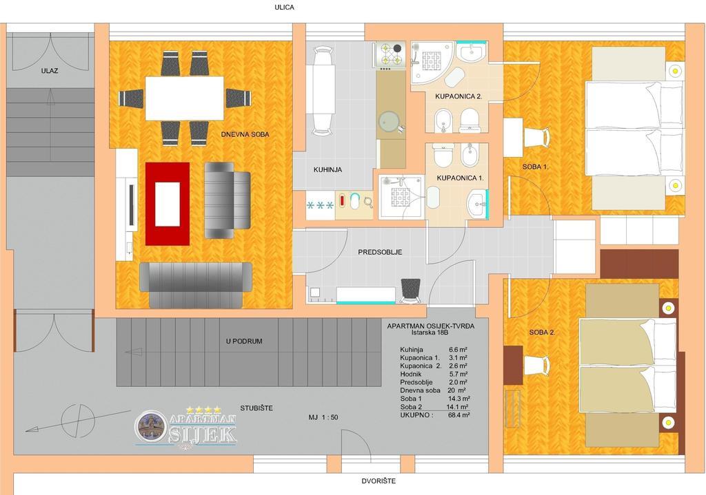 Appartement Osijek-tvrda *